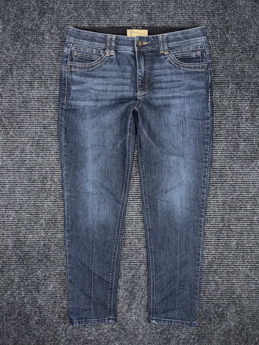 Democracy Ab Technology Women’s 12 Tapered Leg Stretch Jeans Dark Blue Casual